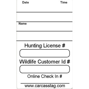 New Jersey Hunting Tag