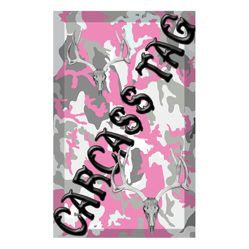 Camo Game Tags pink