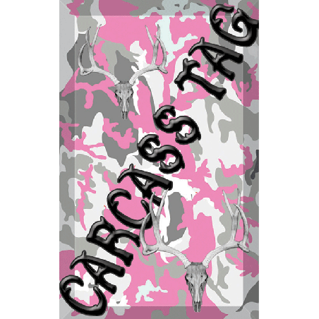 Camo Game Tags pink