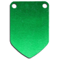 Green Shield Metal Tag.